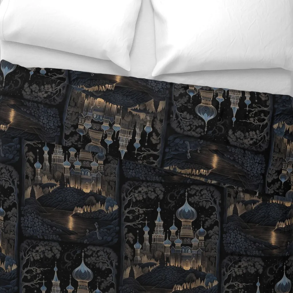 Eastern Palace Duvet Cover - Dark Blue alternate view