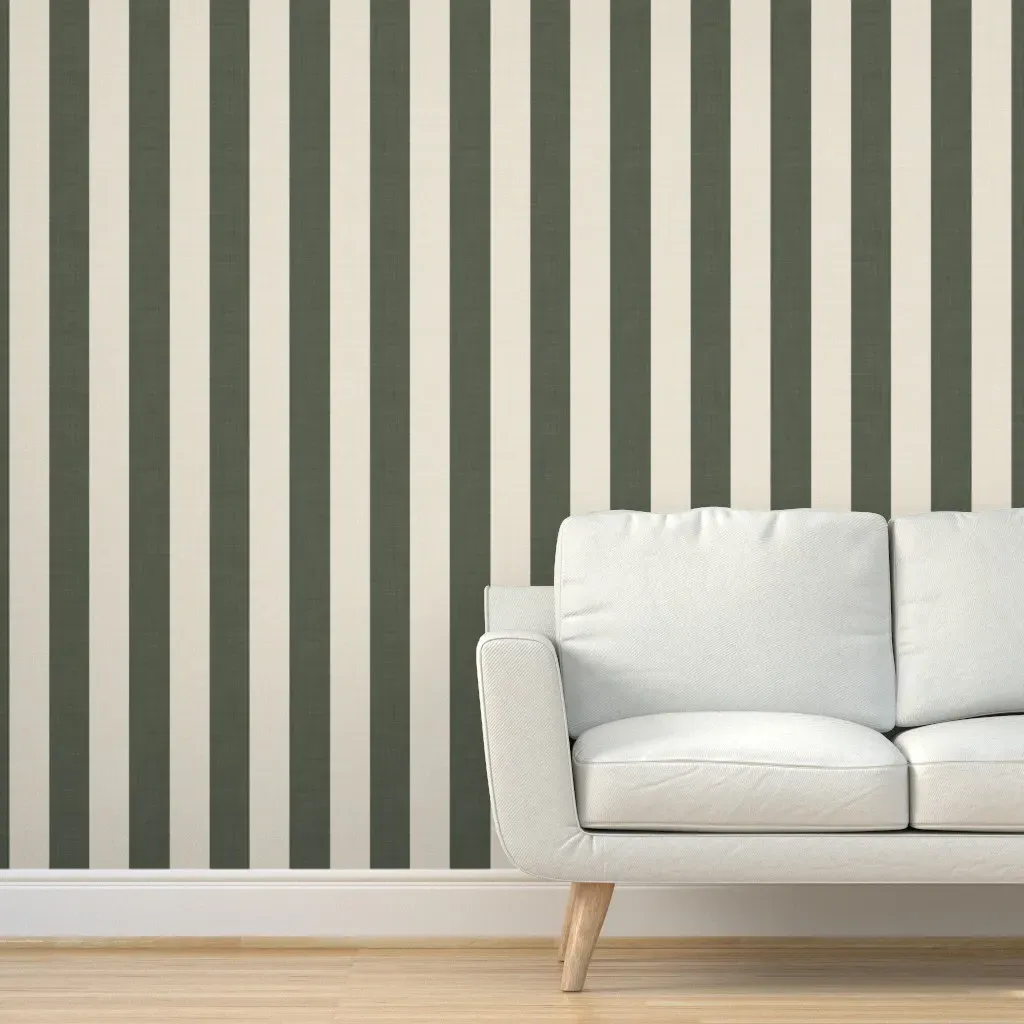 Echo Stripe Peel and Stick Wallpaper Extra Wide - Sage Green product