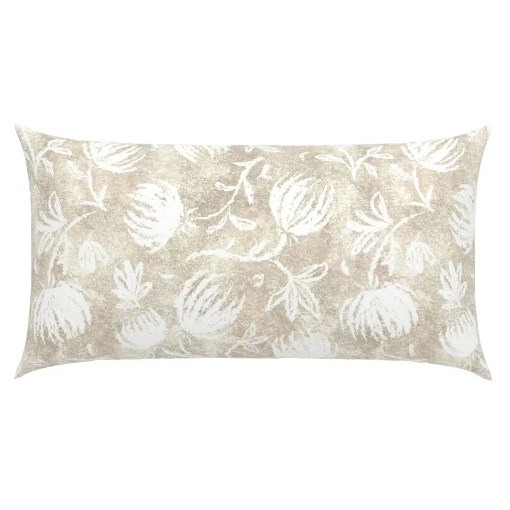 Eclectic Earthy Boho Floral King Pillow Sham - White product