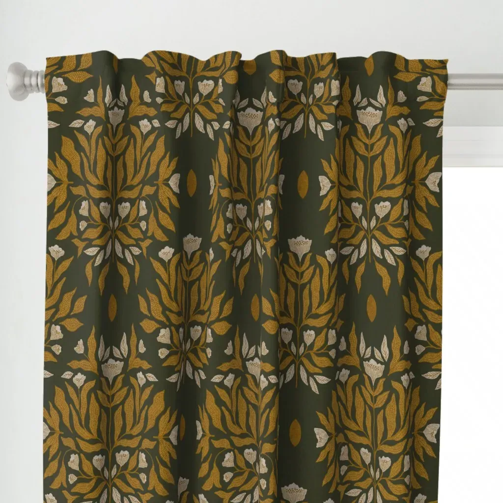 Eden 3.0 Earth Tones Curtain Panel - Gold alternate view