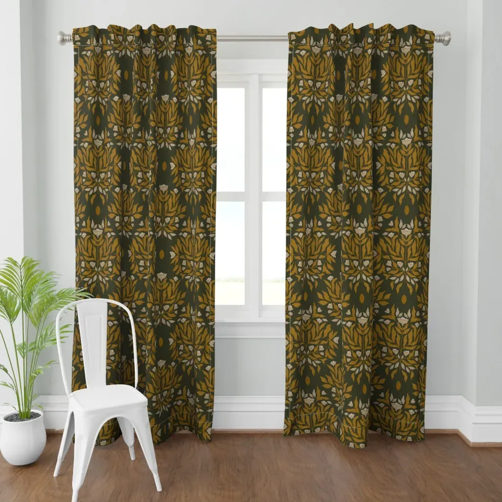 Eden 3.0 Earth Tones Curtain Panel - Gold product