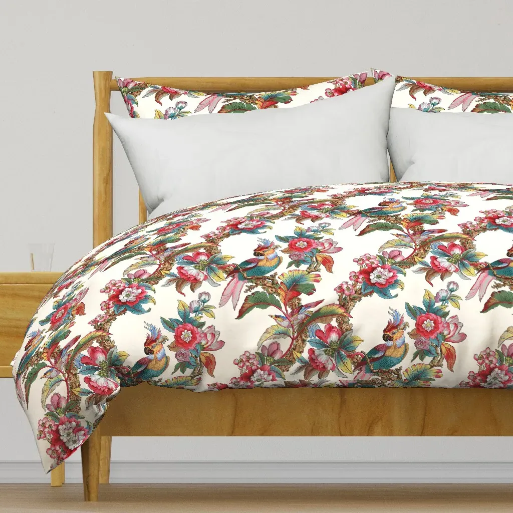 Edwardian Parrot Celine Duvet Cover - Pink product