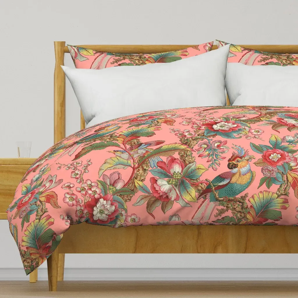 Edwardian Parrot Duchess Duvet Cover - Pink product