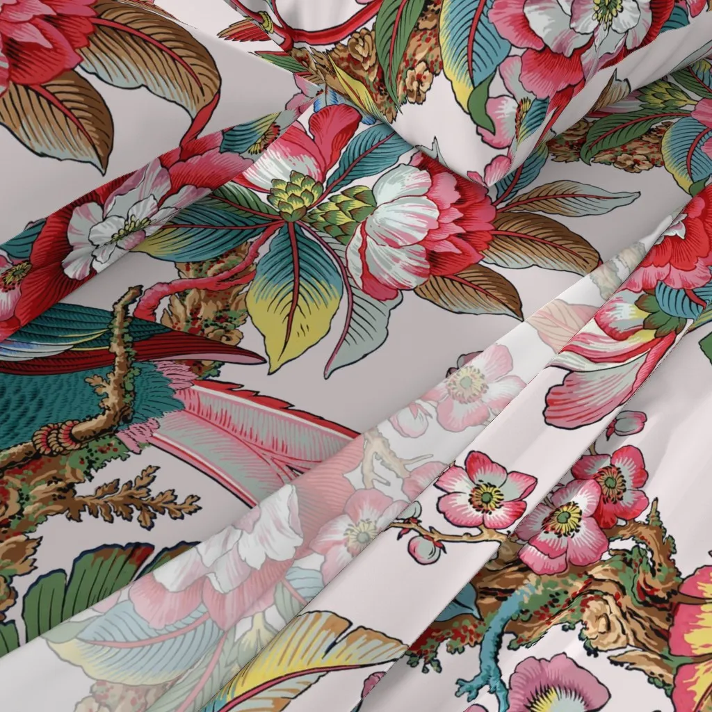 Edwardian Parrot Revoir Queen Sheet Set - Pink alternate view