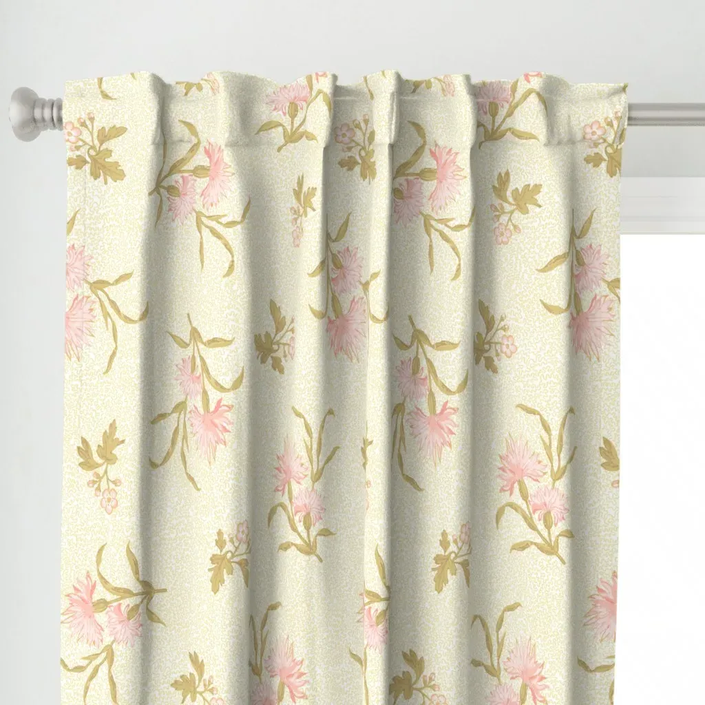 Edwina Floral Toss Citrus Curtain Panel - Pink alternate view