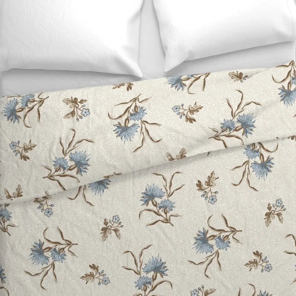 Edwina Floral Toss Duvet Cover - Light Blue alternate view