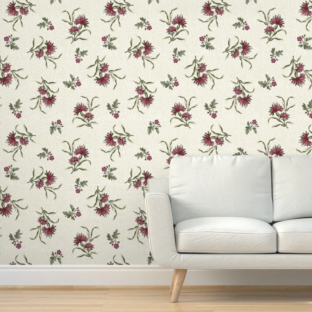 Edwina Floral Toss Peel and Stick Wallpaper - Crimson product