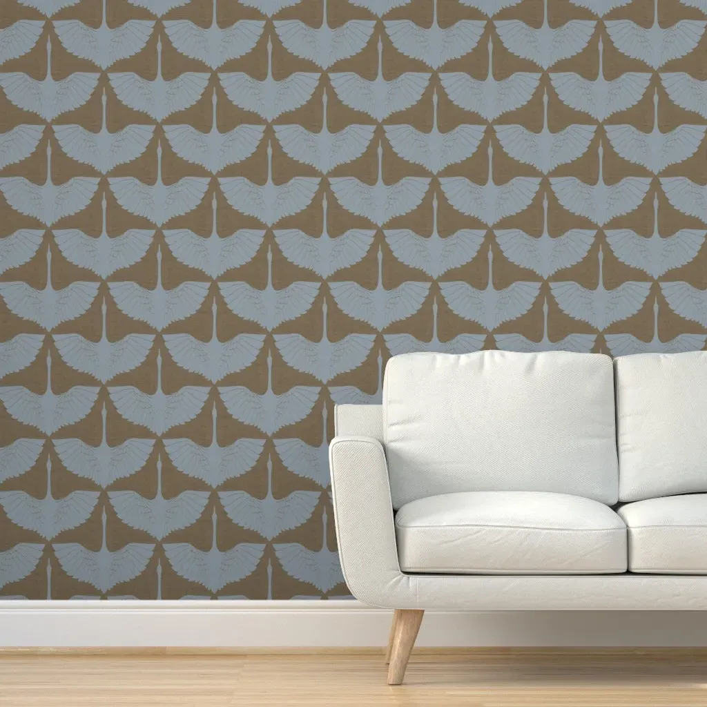 Egret Of Happiness Peel and Stick Wallpaper - Light Blue product