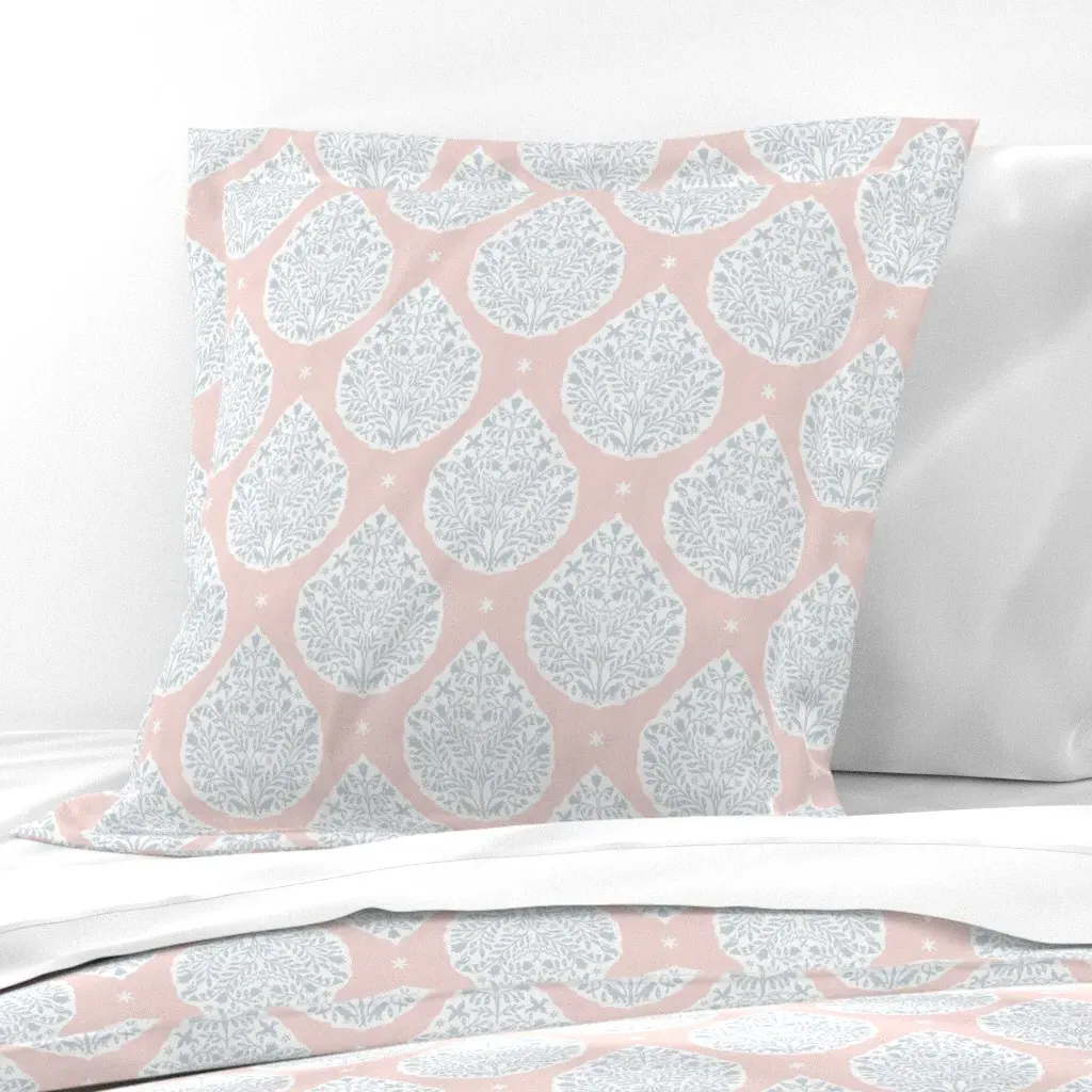 Egyptian Paisley Euro Pillow Sham - Light Pink product