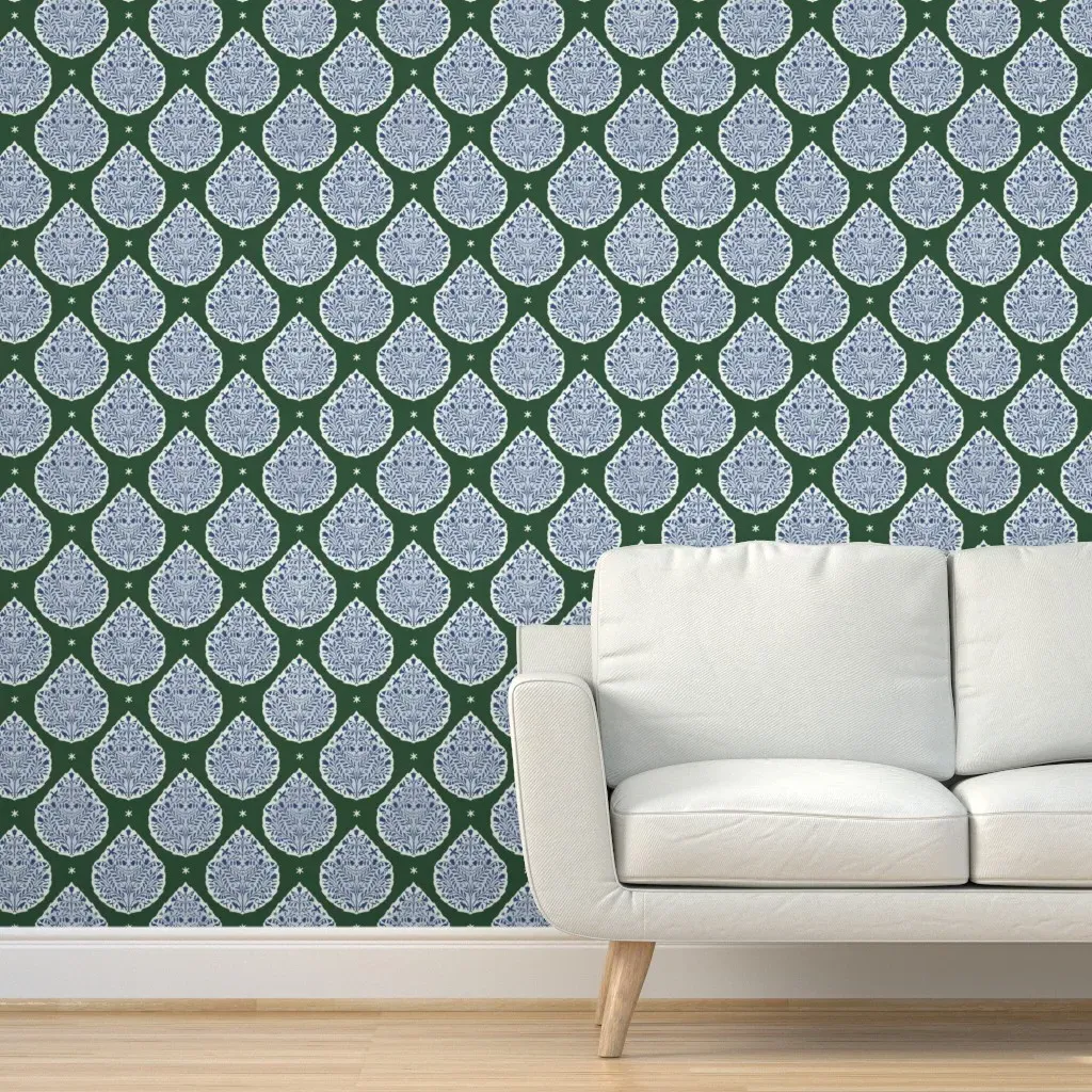 Egyptian Paisley Peel and Stick Wallpaper - Indigo product