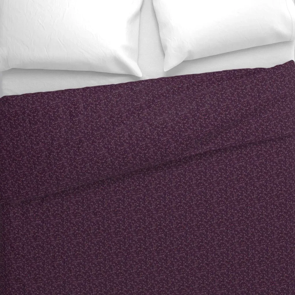 Elderberry Sprig Ditsy Duvet Cover - Dark Purple alternate view