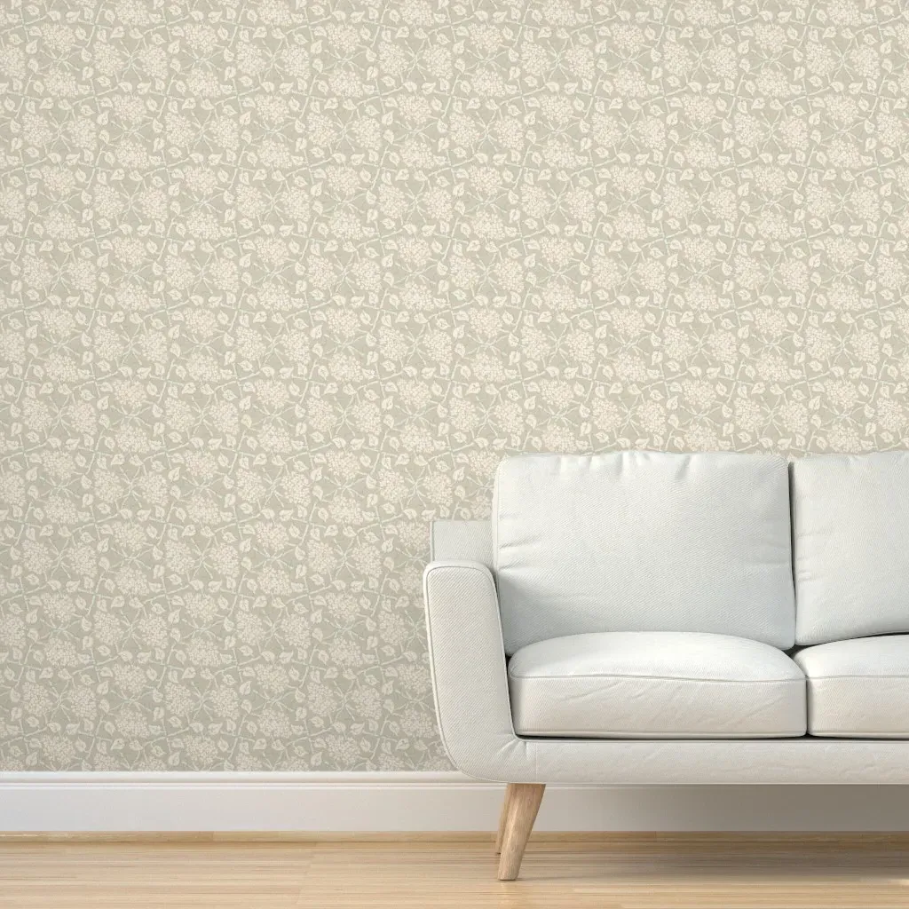 Eliza Wildflower Peel and Stick Wallpaper - Beige, Sand product