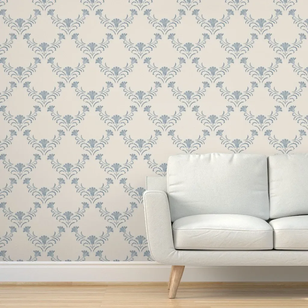 Elizabeth French Country Cottage Peel and Stick Wallpaper - Dusty Blue product