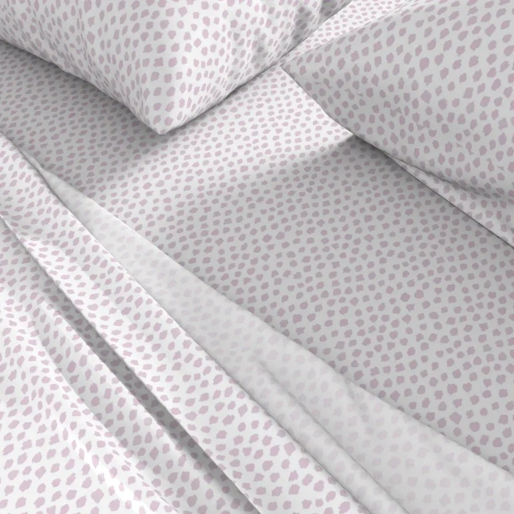 Elizabeth Soft Lilac Spots Queen Sheet Set - Lavender alternate view