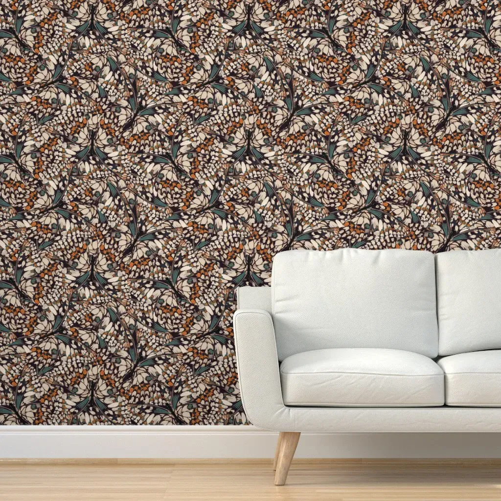 Ellewood Butterflies Peel and Stick Wallpaper - Beige product