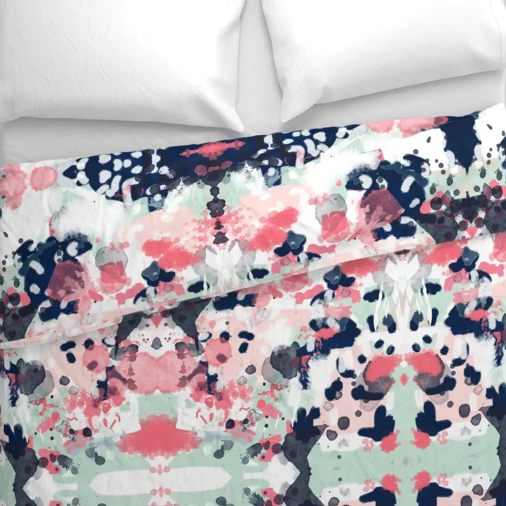 Ellie Abstract Duvet Cover - Pink alternate view