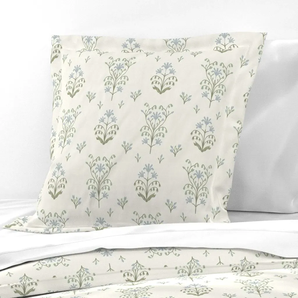 Elodie Floral Meadow Euro Pillow Sham - Light Blue product