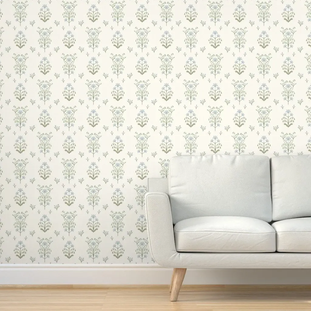 Elodie Floral Meadow Peel and Stick Wallpaper - Light Blue product