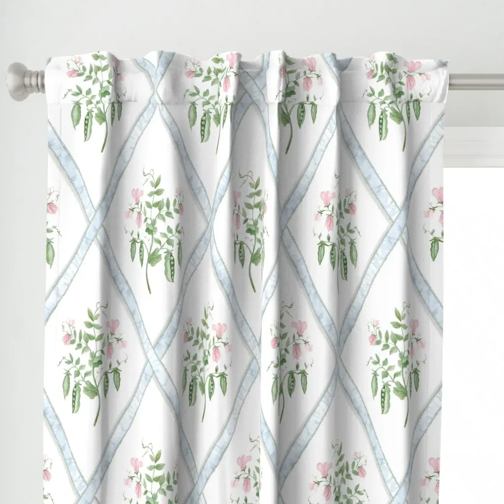 Eloise Custom Curtain Panel - Pale Pink alternate view