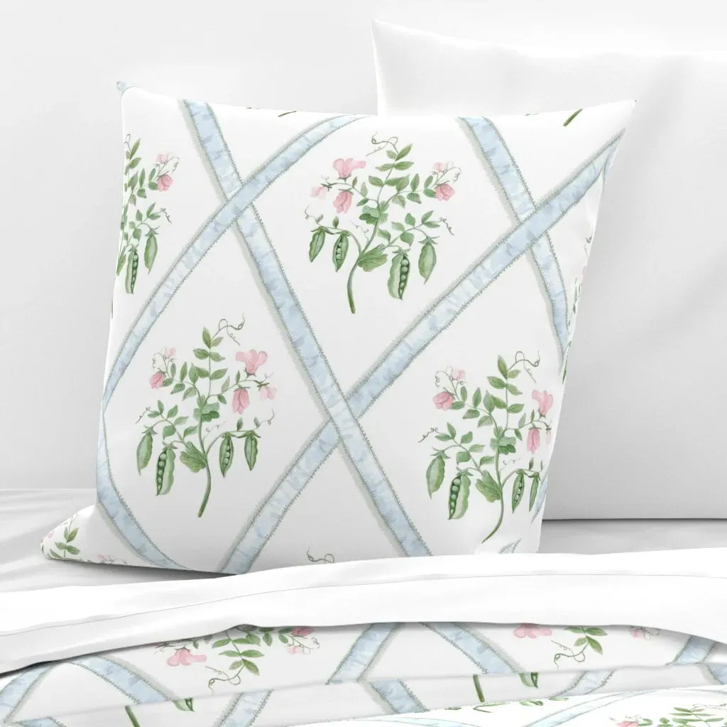 Eloise Euro Pillow Sham - Pale Pink Blue product