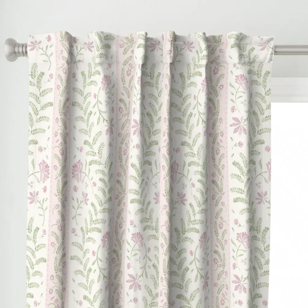 Eloise Large Hand Curtain Panel - Pink alternate view