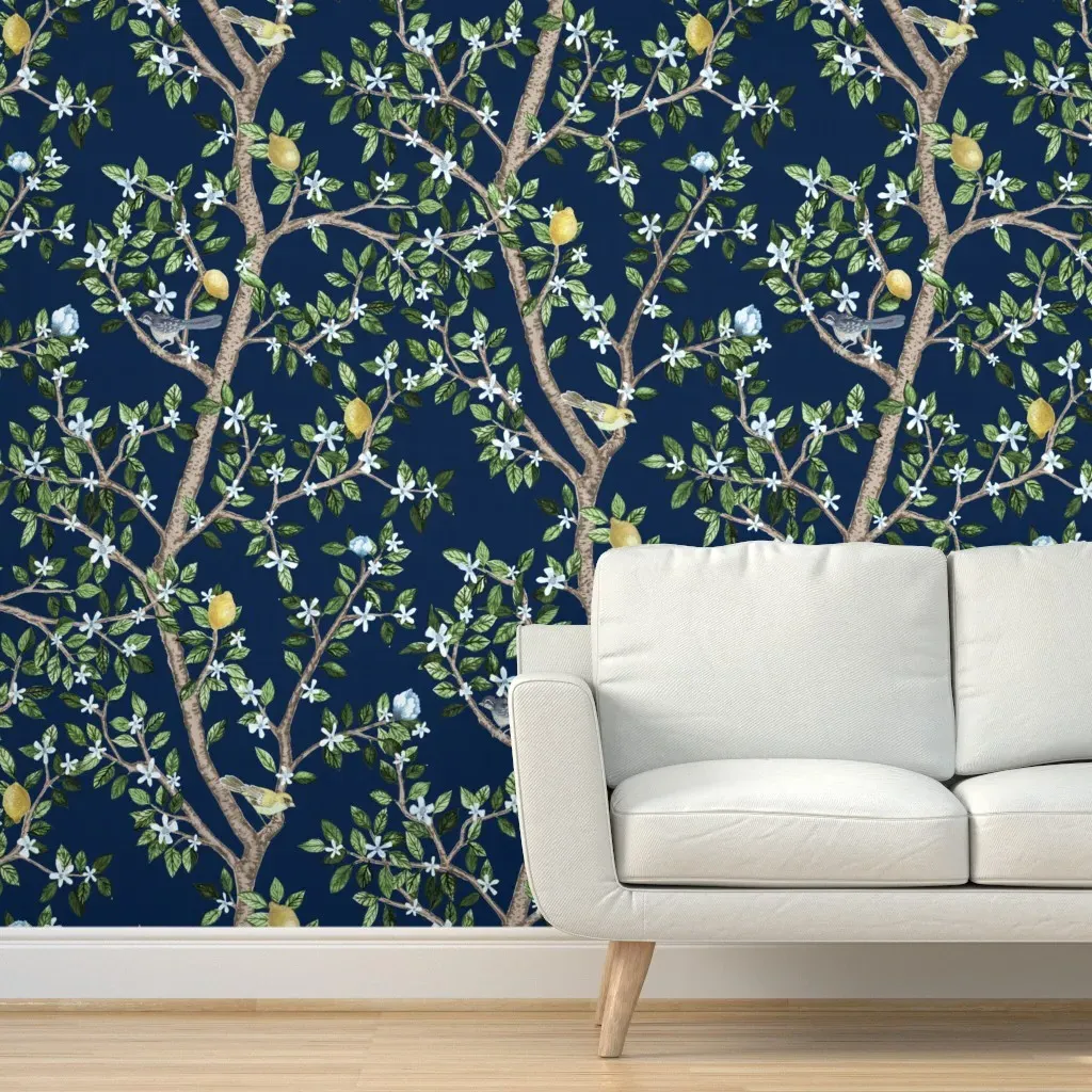Eloise With Lemons Peel and Stick Wallpaper - Yellow product