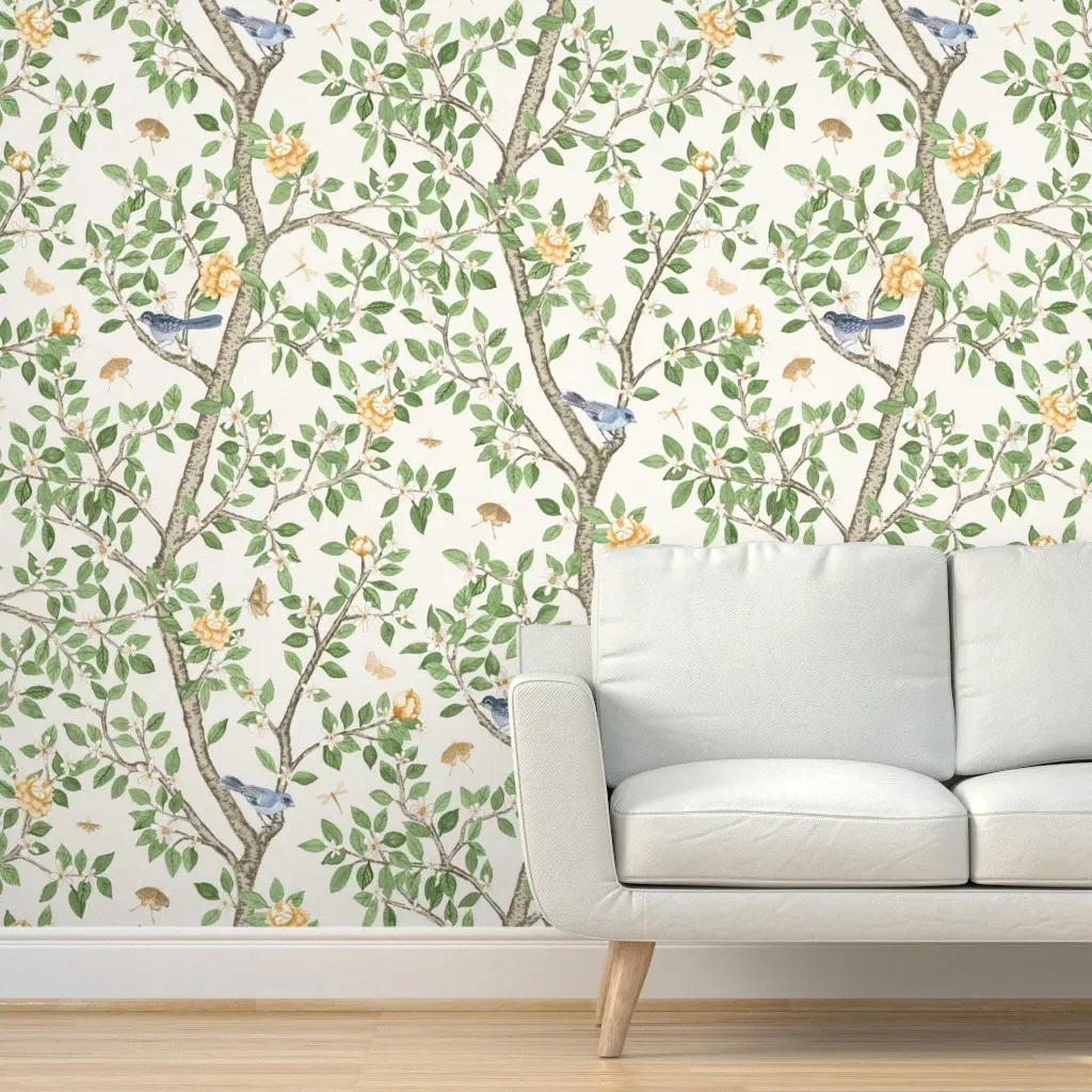 Elsie's Garden Butterscotch Peel and Stick Wallpaper - Cream product