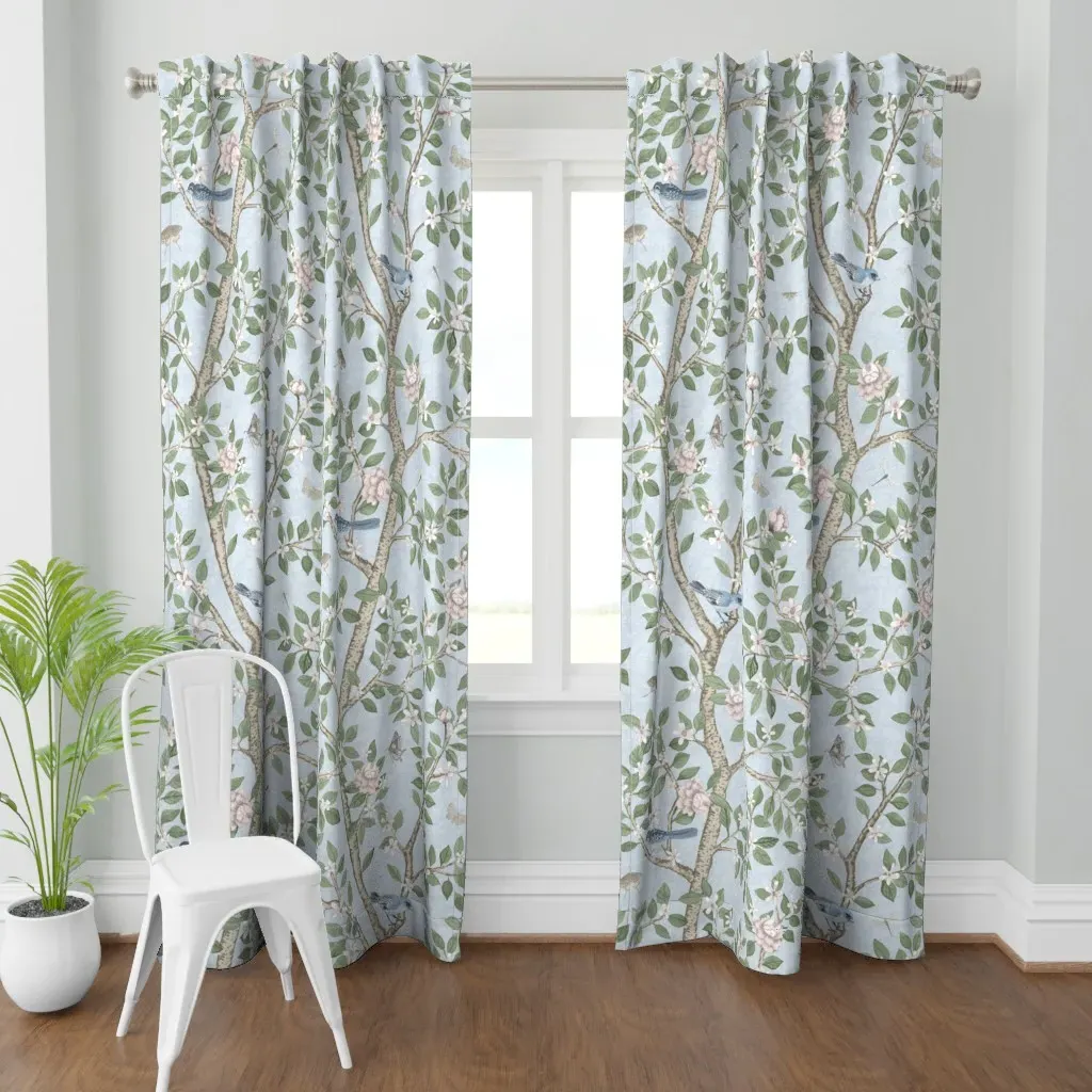 Elsie's Garden Curtain Panel - Light Blue product