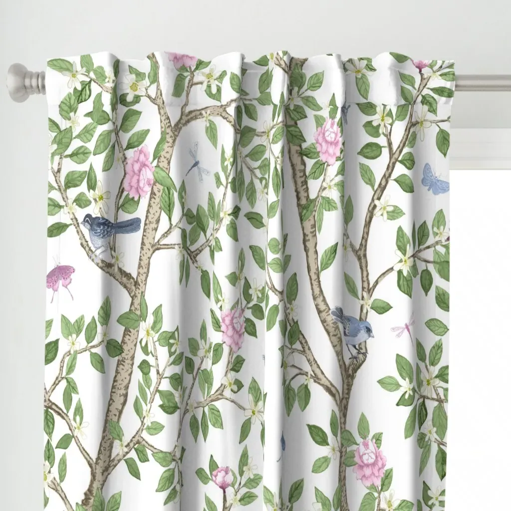 Elsie's Garden Curtain Panel - White alternate view