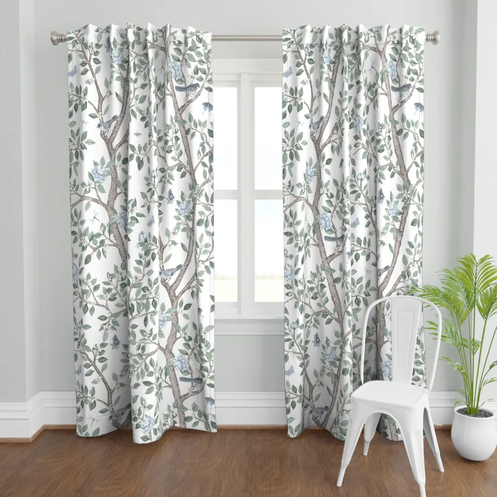 Elsie's Garden Custom Curtain Panel - White product