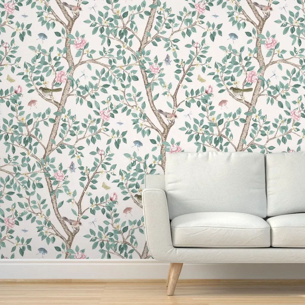 Elsie's Garden Damask Peel and Stick Wallpaper - Pink product
