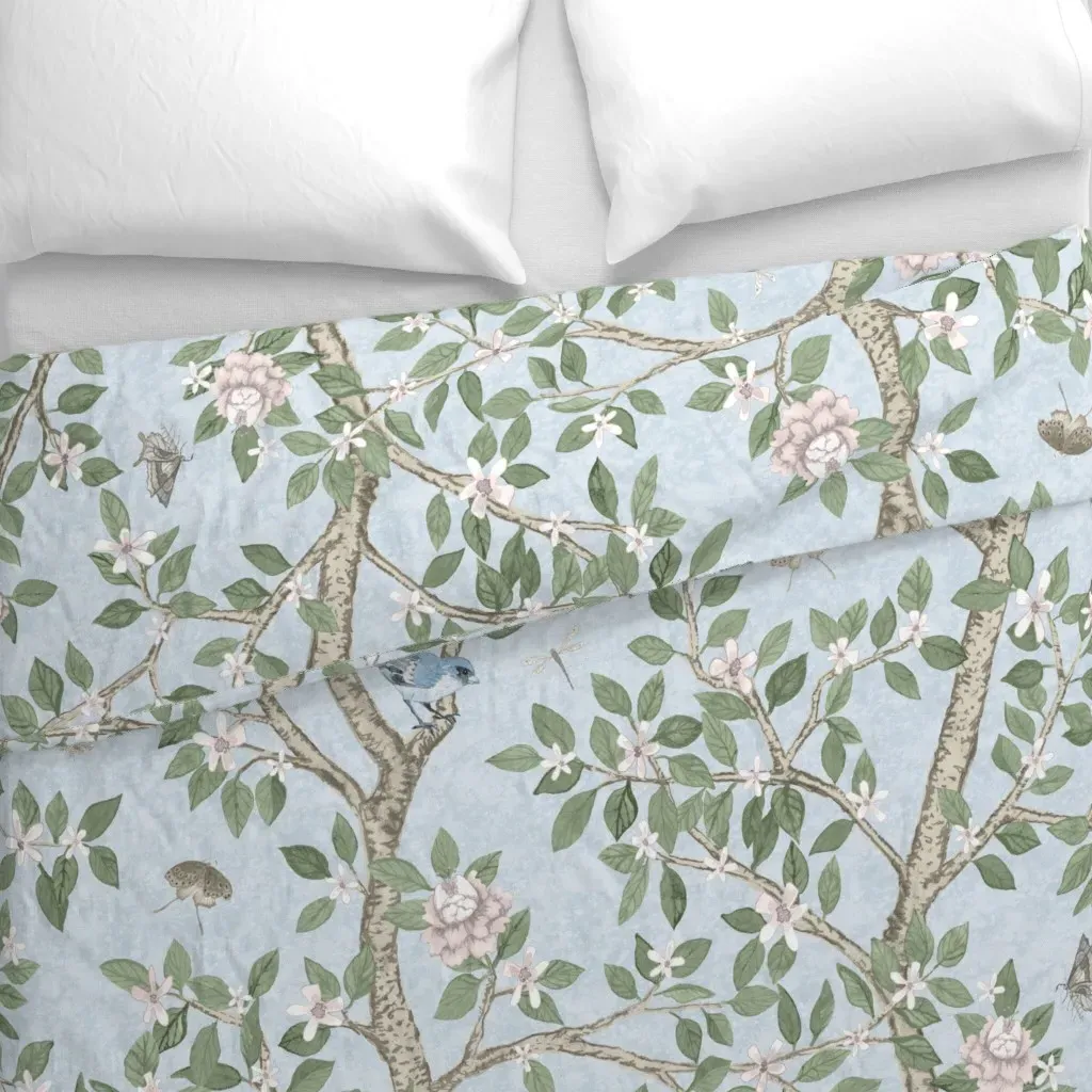 Elsie's Garden Duvet Cover - Light Blue alternate view
