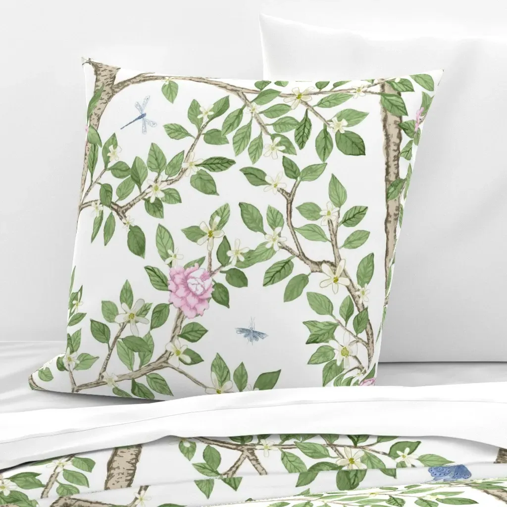 Elsie's Garden Euro Pillow Sham - White product