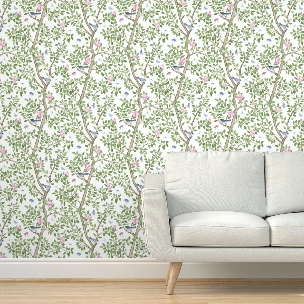 Elsie's Garden Half Scale Peel and Stick Wallpaper - White product