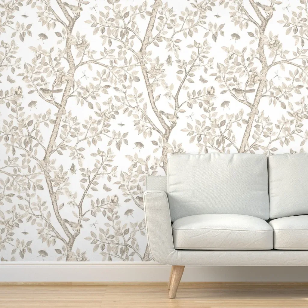 Elsie's Garden Peel and Stick Wallpaper - Litchfield Gray product