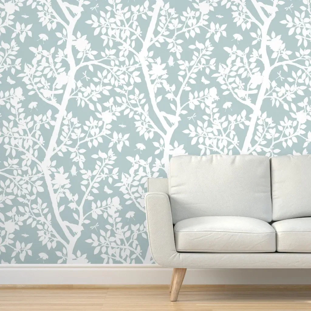 Elsie's Garden Peel and Stick Wallpaper - White product