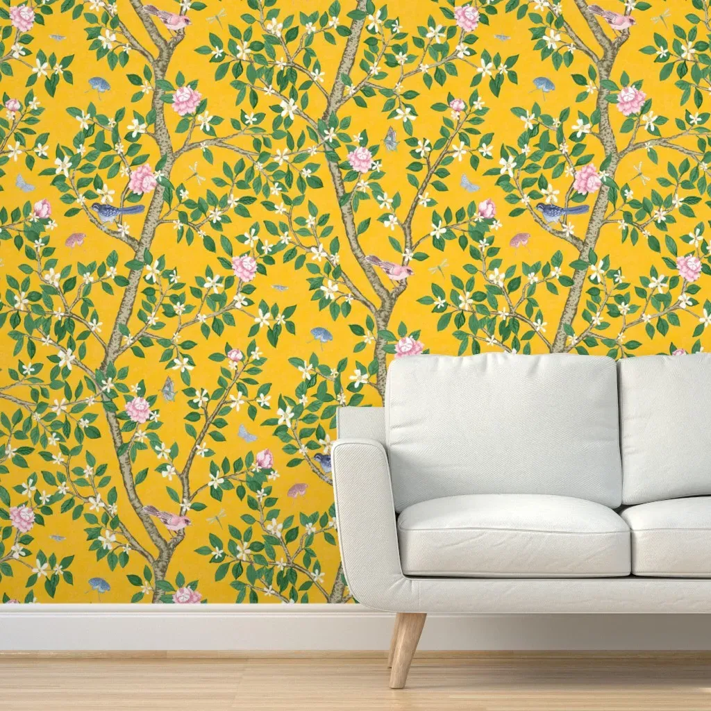 Elsie's Garden Peel and Stick Wallpaper - Yellow product