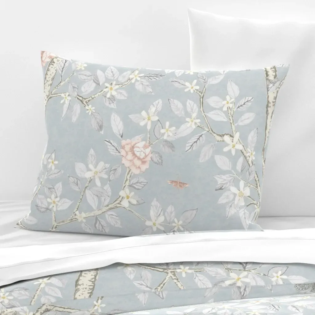 Elsies Garden Standard Knife Edge Pillow Cover - Light Blue, Cotton Sateen product
