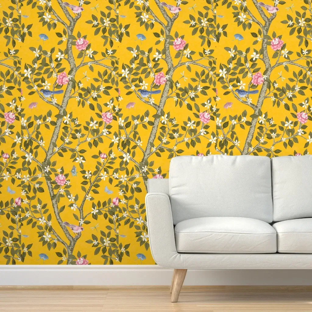 Elsie's Garden Viking Peel and Stick Wallpaper - Yellow product