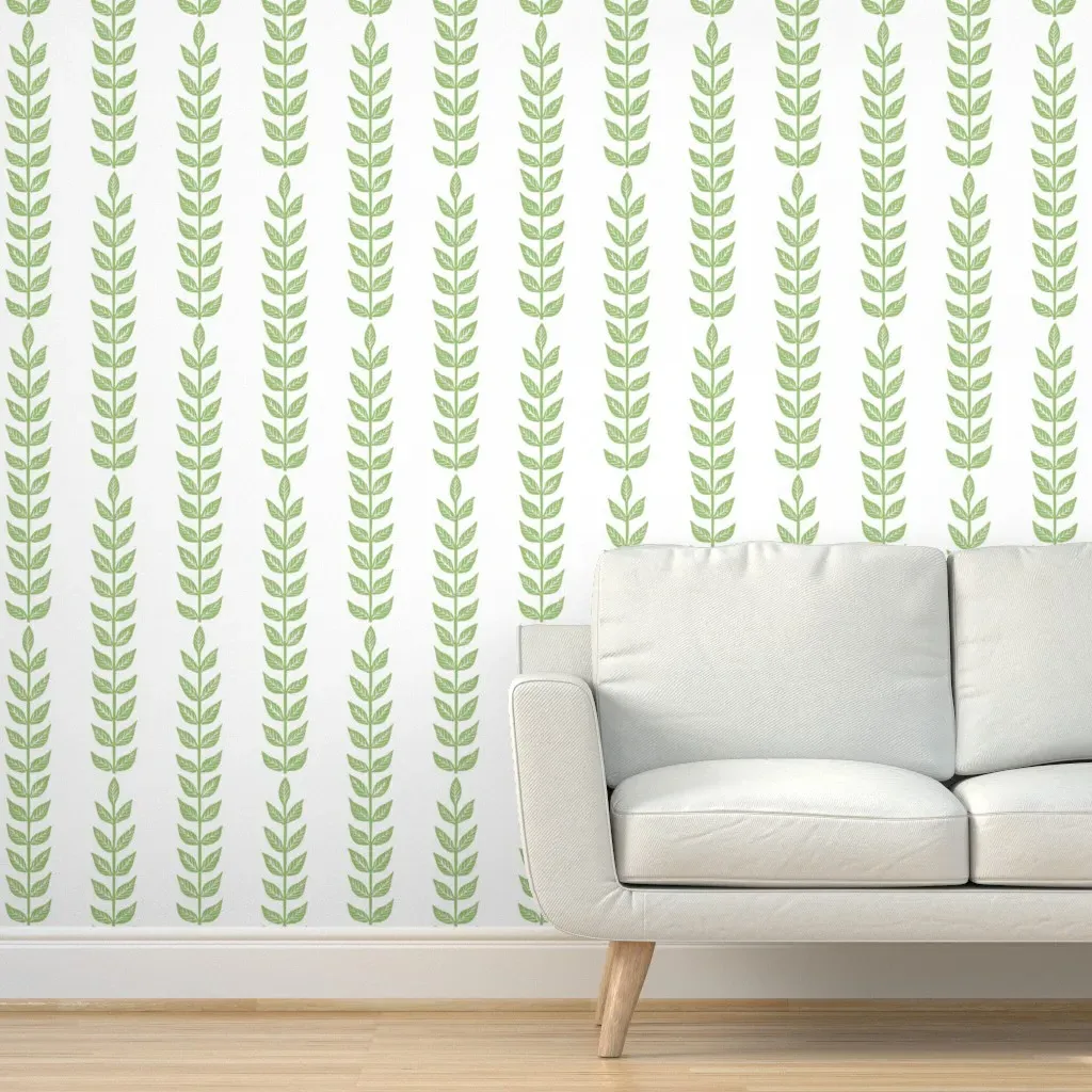 Elton Vine Peel and Stick Wallpaper Removable - Sage Green product
