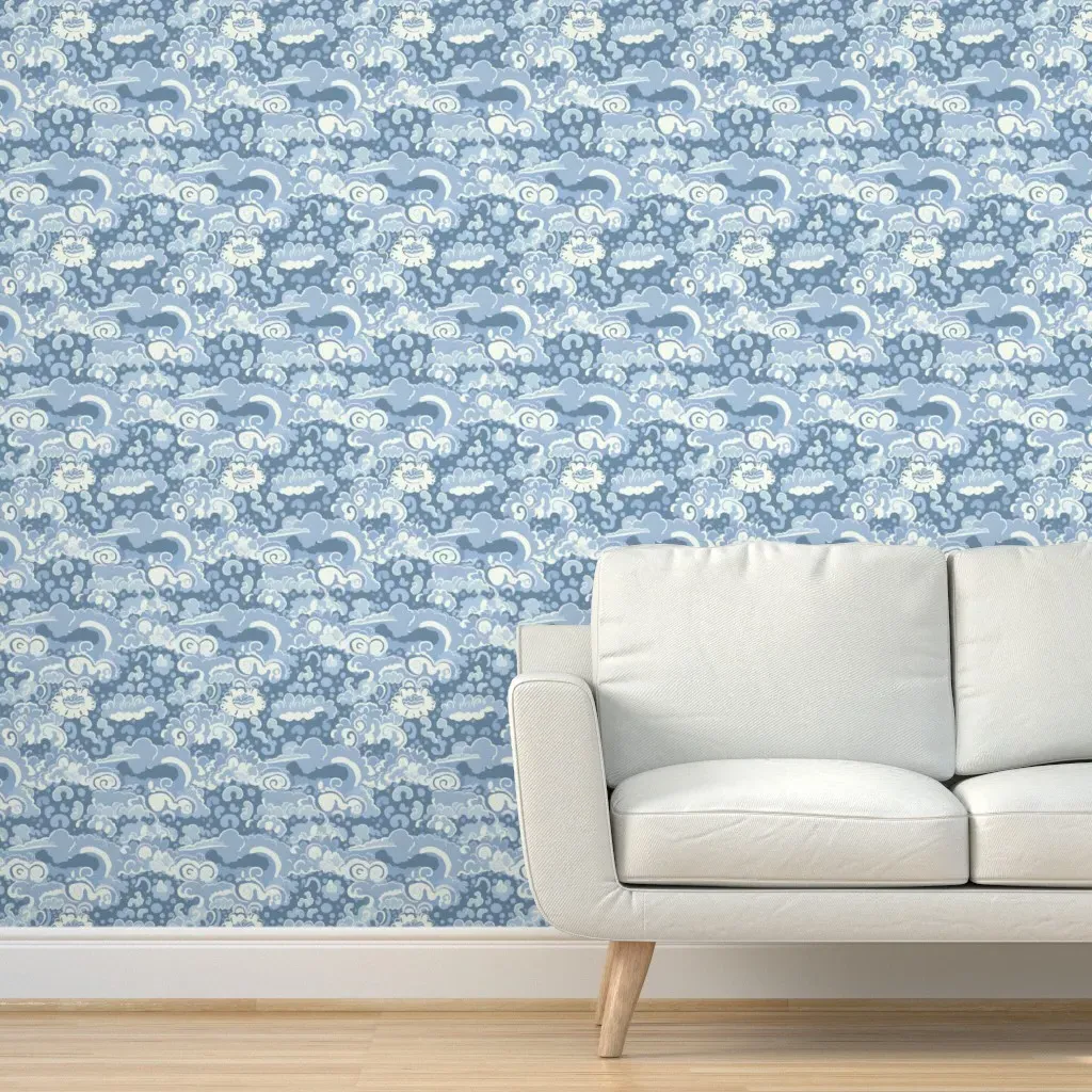 Elysian Canopy Peel and Stick Wallpaper - Light Blue product
