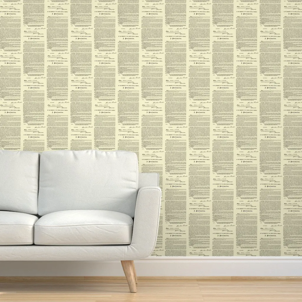 Emancipation Proclamation Parchment Peel and Stick Wallpaper - Black product