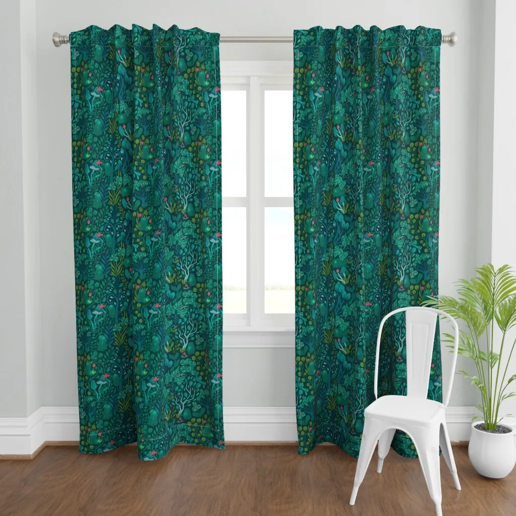 Emerald Forest Keepers Curtain Panel - Teal product