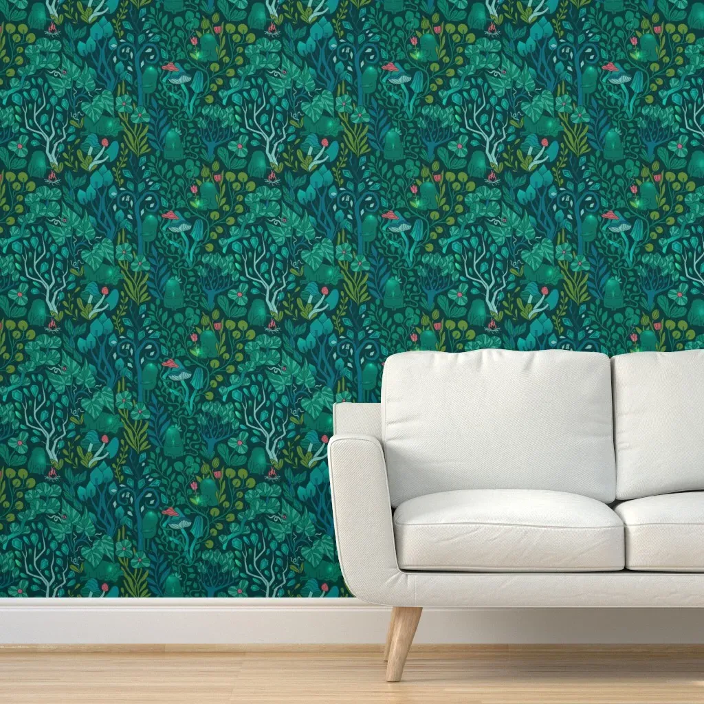 Emerald Forest Keepers Peel and Stick Wallpaper - Green product
