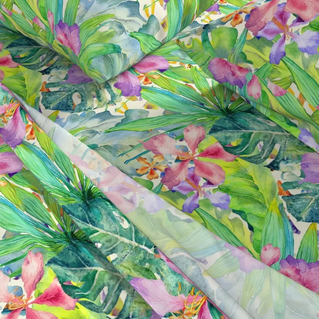 Emerald Tropic Forest Twin XL Sheet Set - Pink alternate view