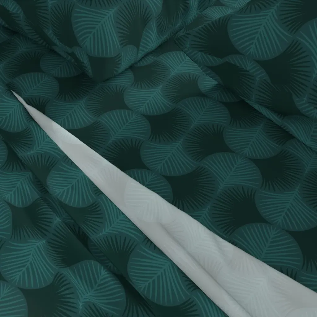 Emerald Tropical Geometry Queen Sheet Set - Teal alternate view