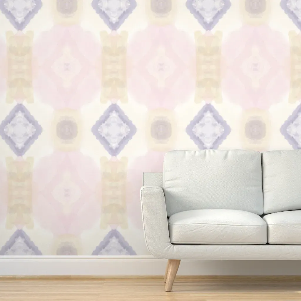 Emily Blake Blots Peel and Stick Wallpaper - Pale Pink product