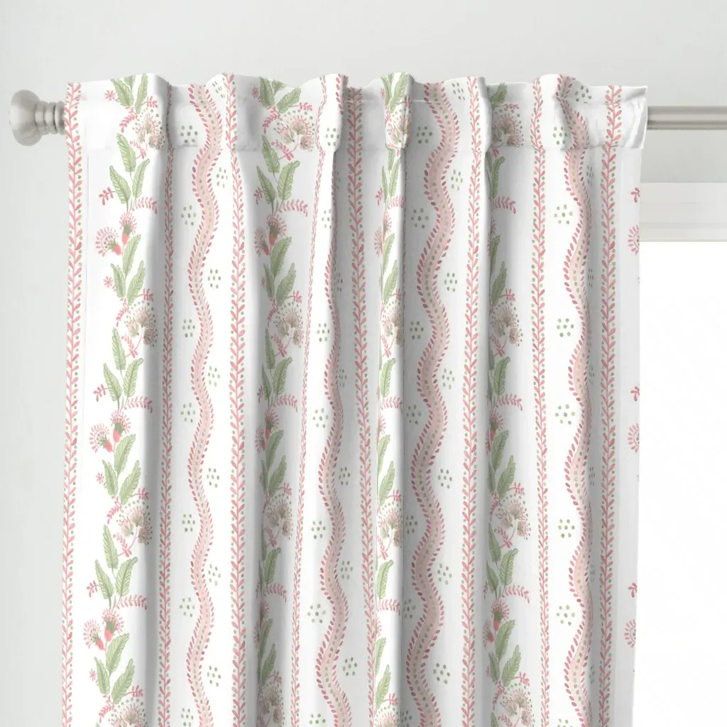 Emma Alexis Curtain Panel - Pink alternate view