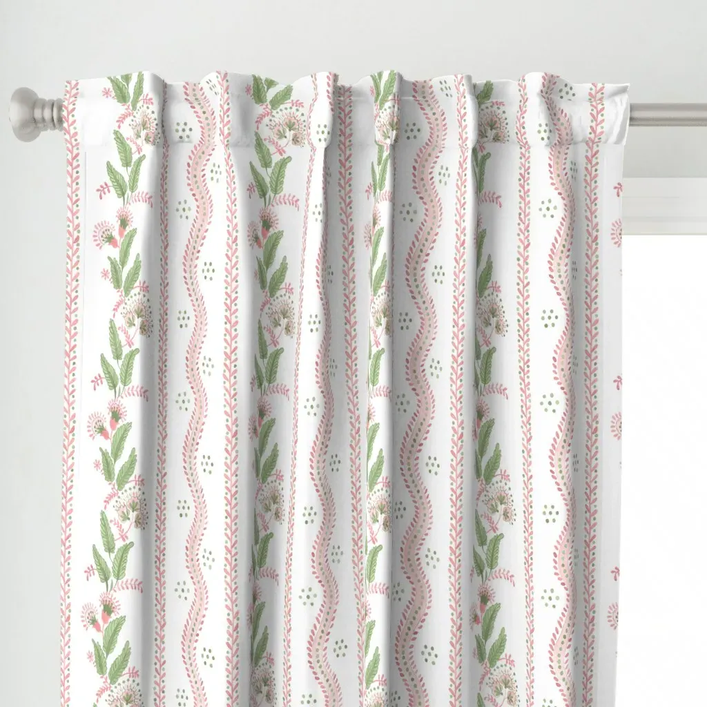 Emma Alexis Curtain Panel - Pink alternate view