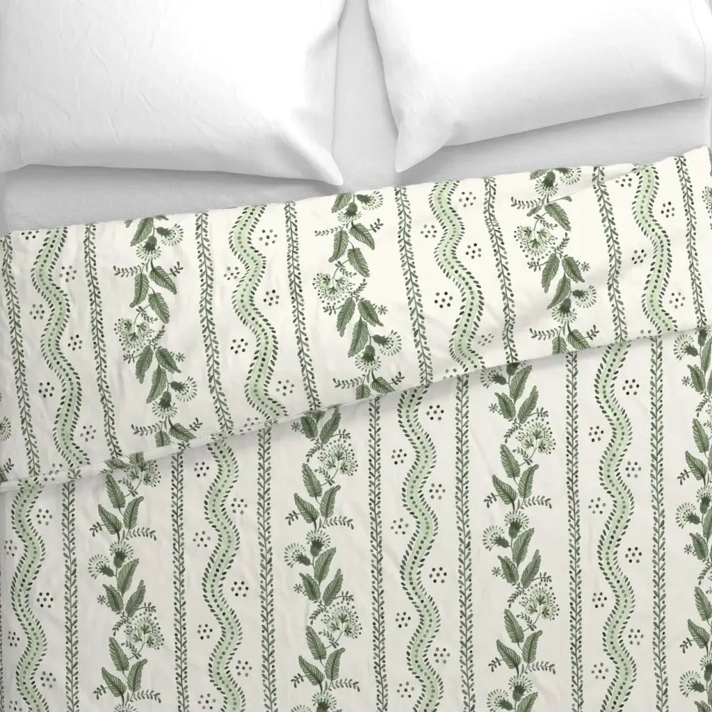 Emma Duvet Cover - Sage Green alternate view